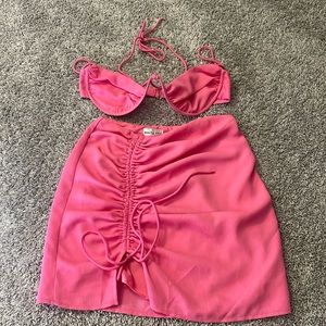White Fox Boutique pink skirt set